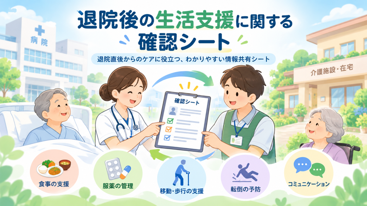 ⭐門司⭐「退院後の生活支援に関する確認シート」を作成しました😊
